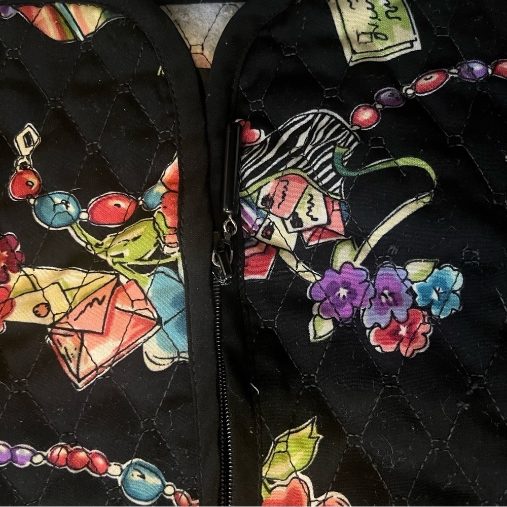 Requirements Woman floral print quilted jacket blazer zipper pockets lined 3X - Picture 8 of 12